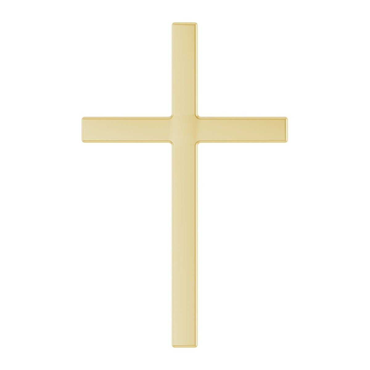 Tapered Polished Cross Pendant