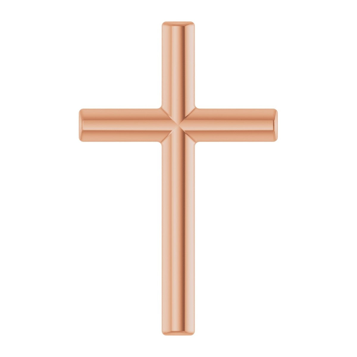 Tapered Polished Cross Pendant