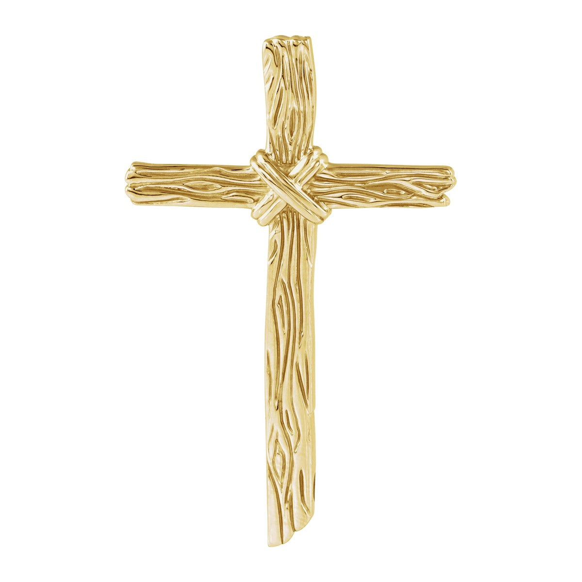 Woodgrain Cross Pendant