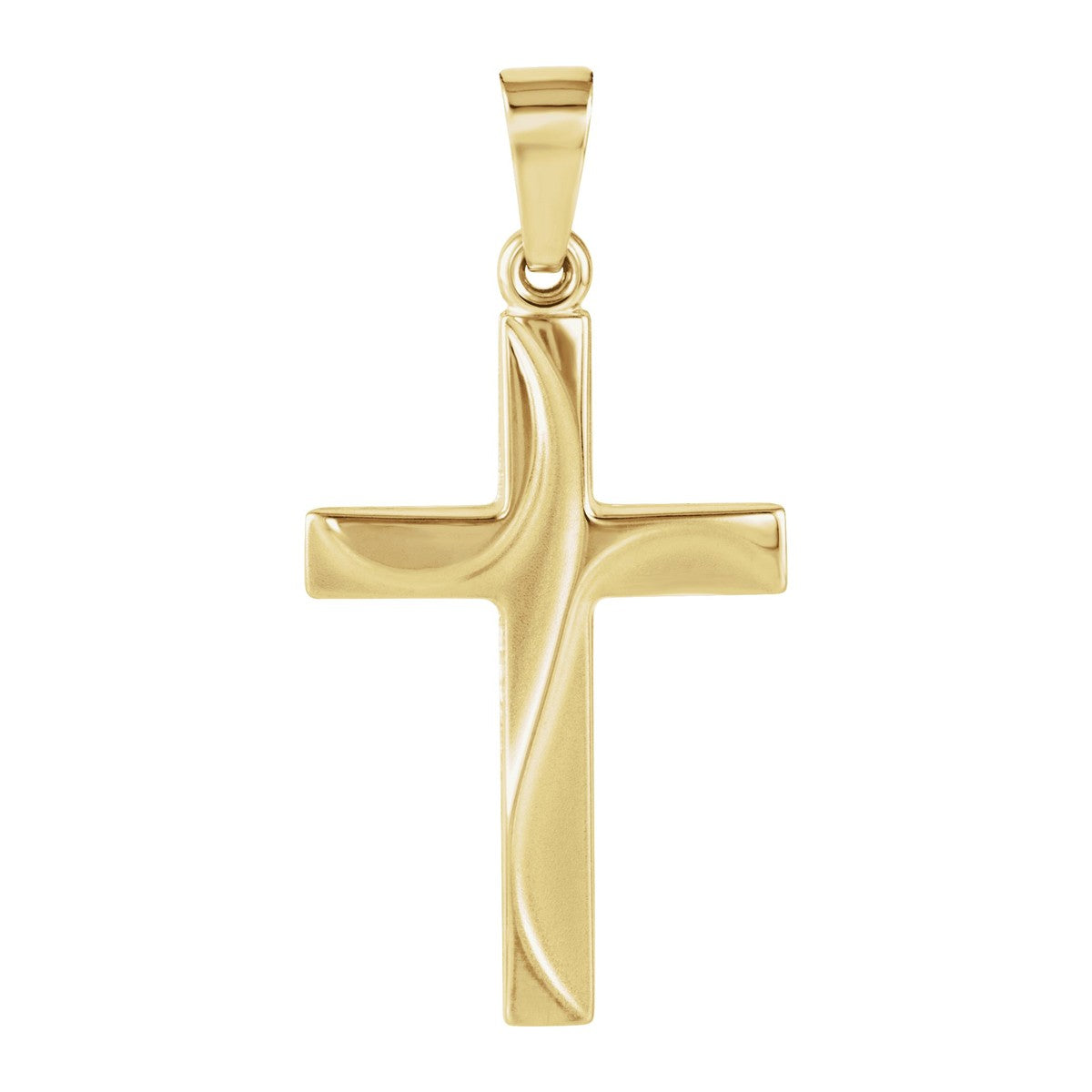 Wave-Accent Cross Pendant