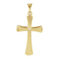 Flared Cross Pendant with Diamond