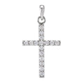 Diamond Line Cross Pendant