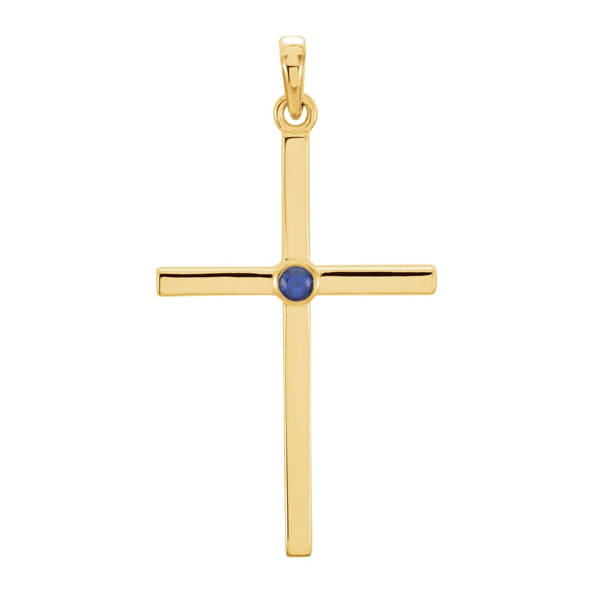 Bezel-Set Accent Cross Pendant