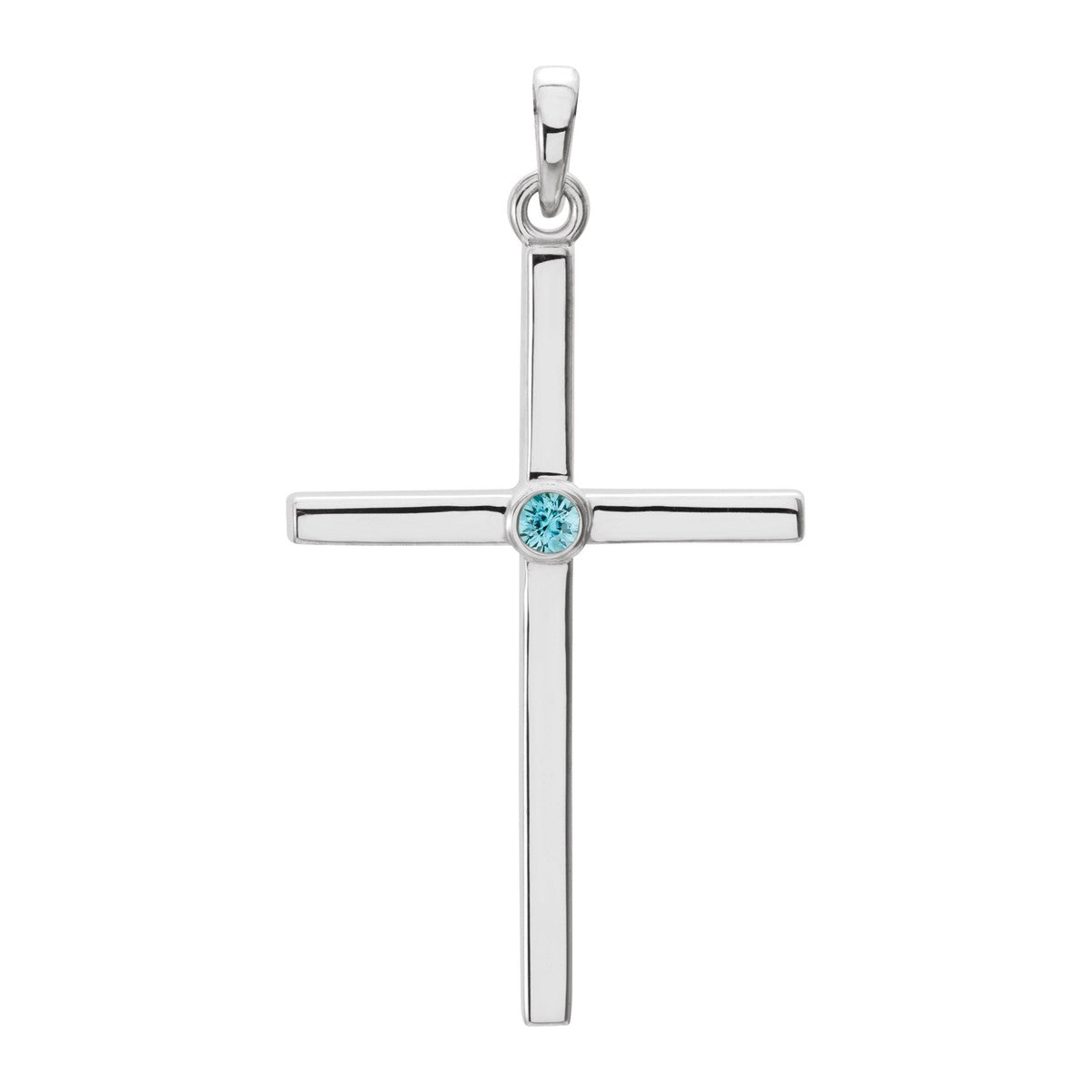 Bezel-Set Accent Cross Pendant
