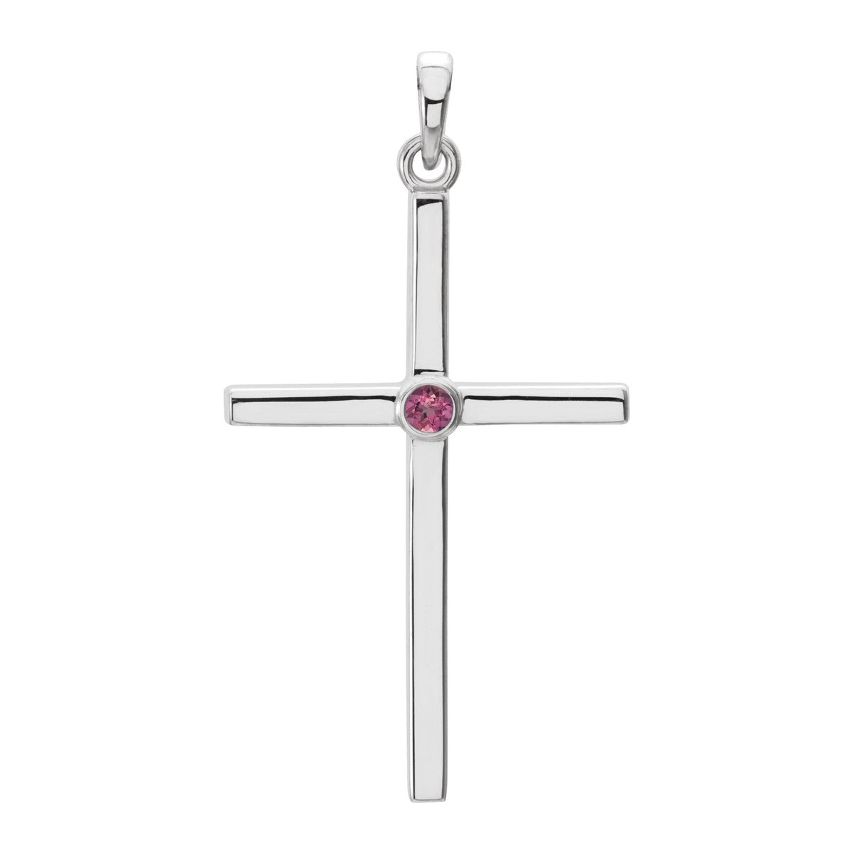 Bezel-Set Accent Cross Pendant