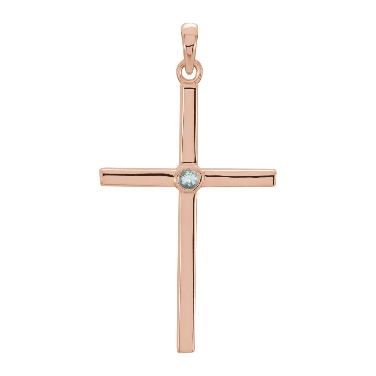 Bezel-Set Accent Cross Pendant