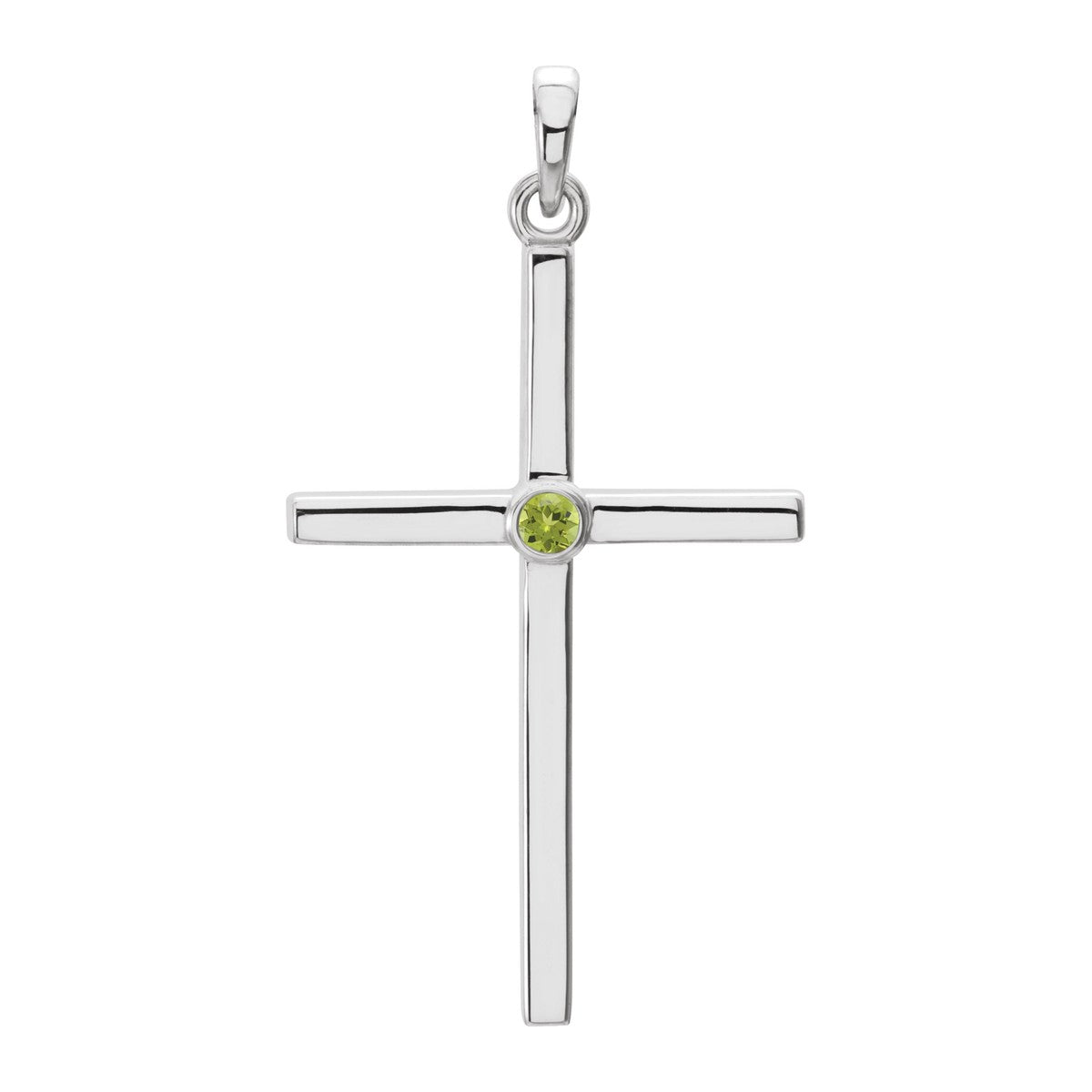 Bezel-Set Accent Cross Pendant