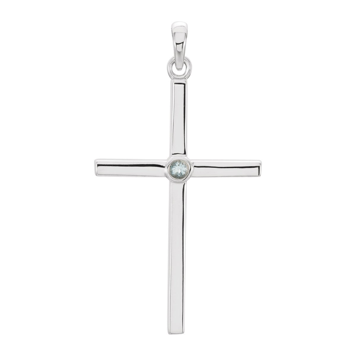 Bezel-Set Accent Cross Pendant