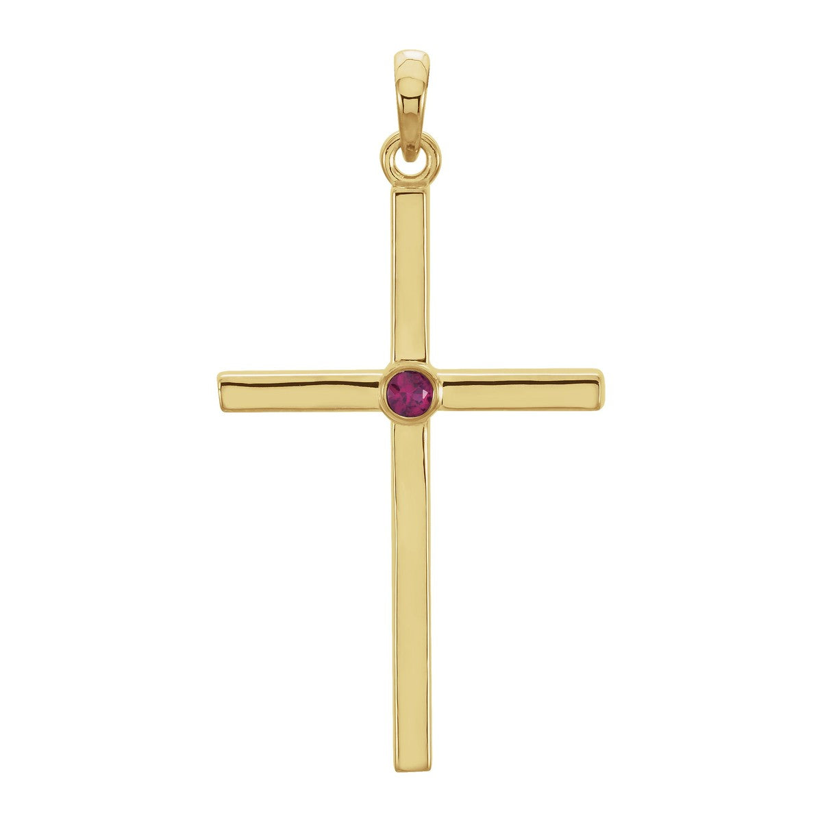 Bezel-Set Accent Cross Pendant