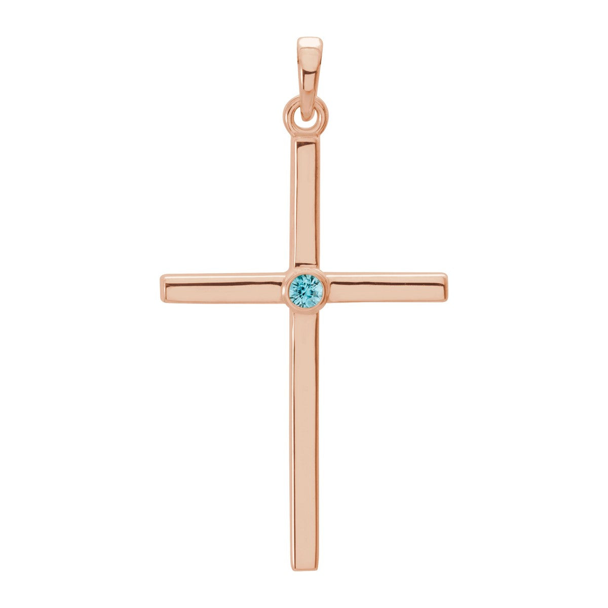 Bezel-Set Accent Cross Pendant