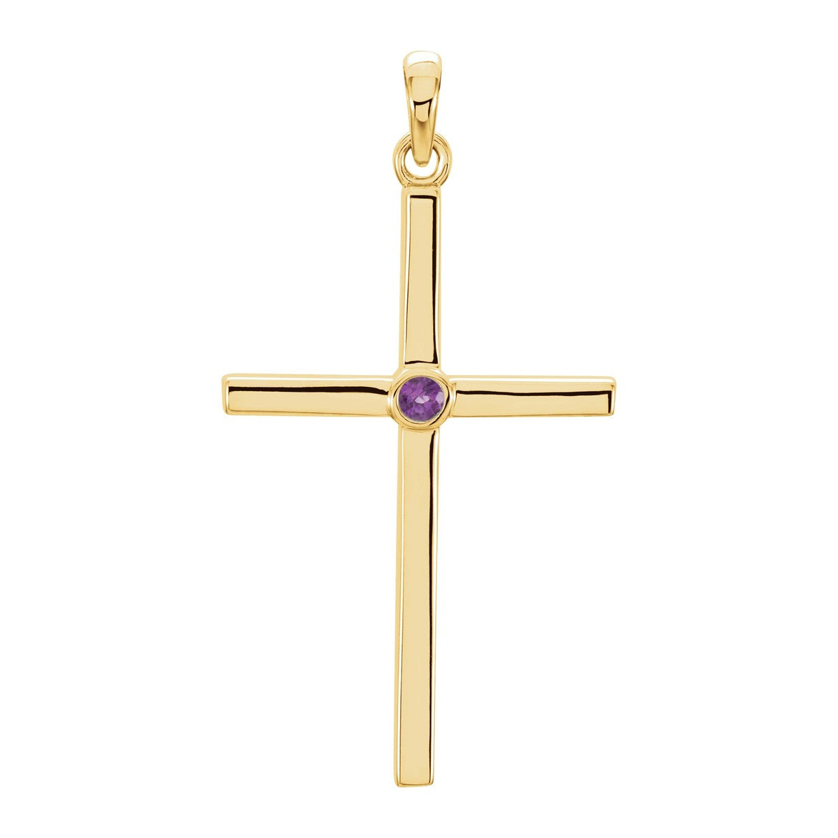 Bezel-Set Accent Cross Pendant