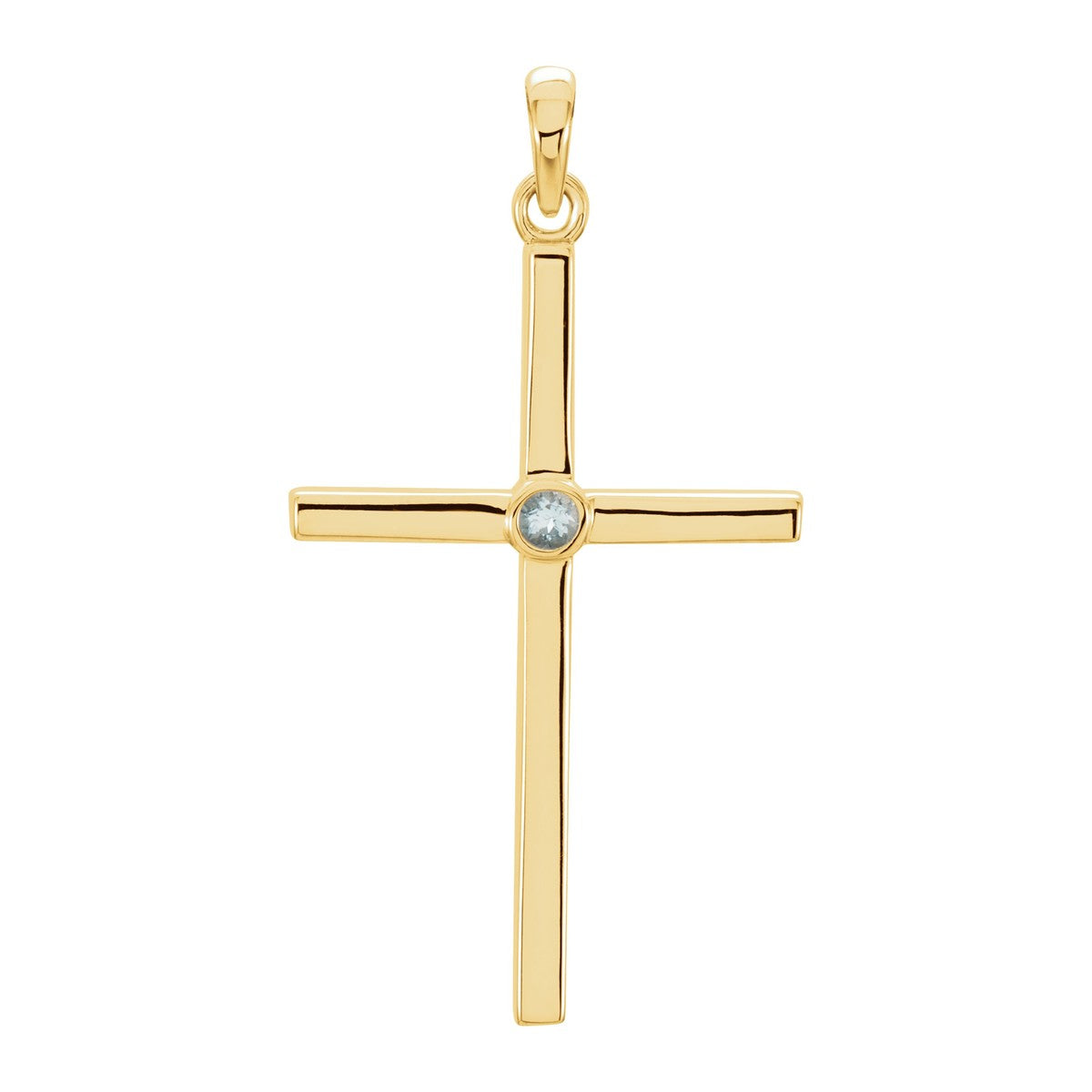Bezel-Set Accent Cross Pendant