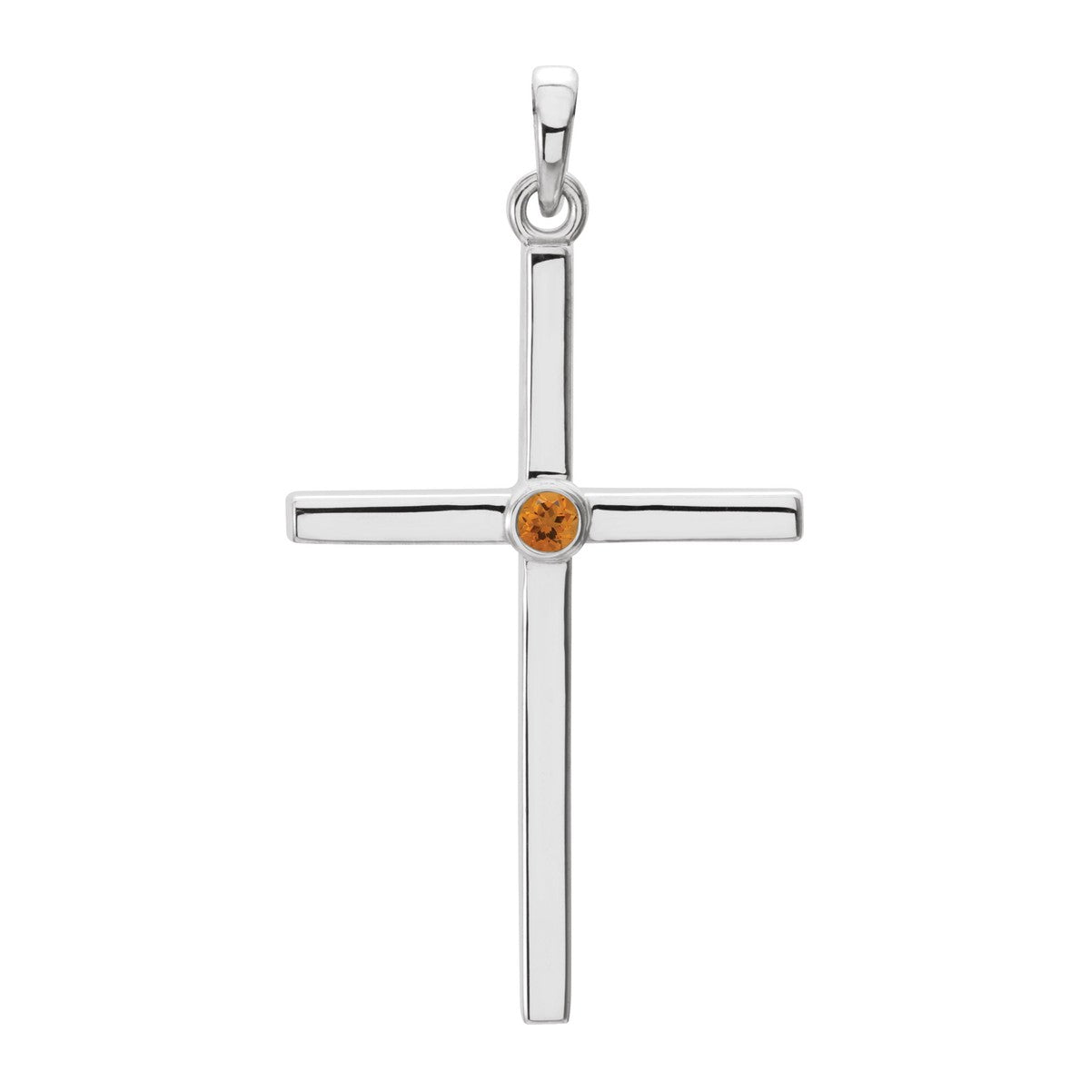 Bezel-Set Accent Cross Pendant