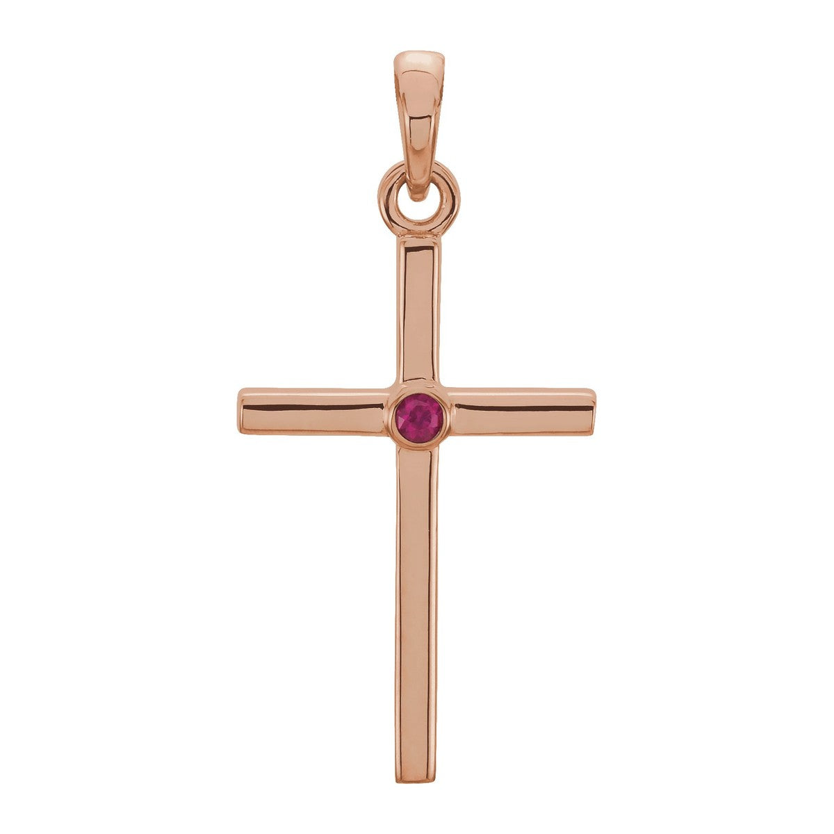 Bezel-Set Accent Cross Pendant