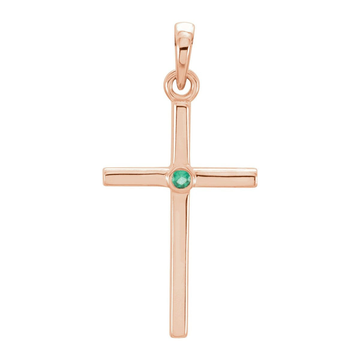 Bezel-Set Accent Cross Pendant