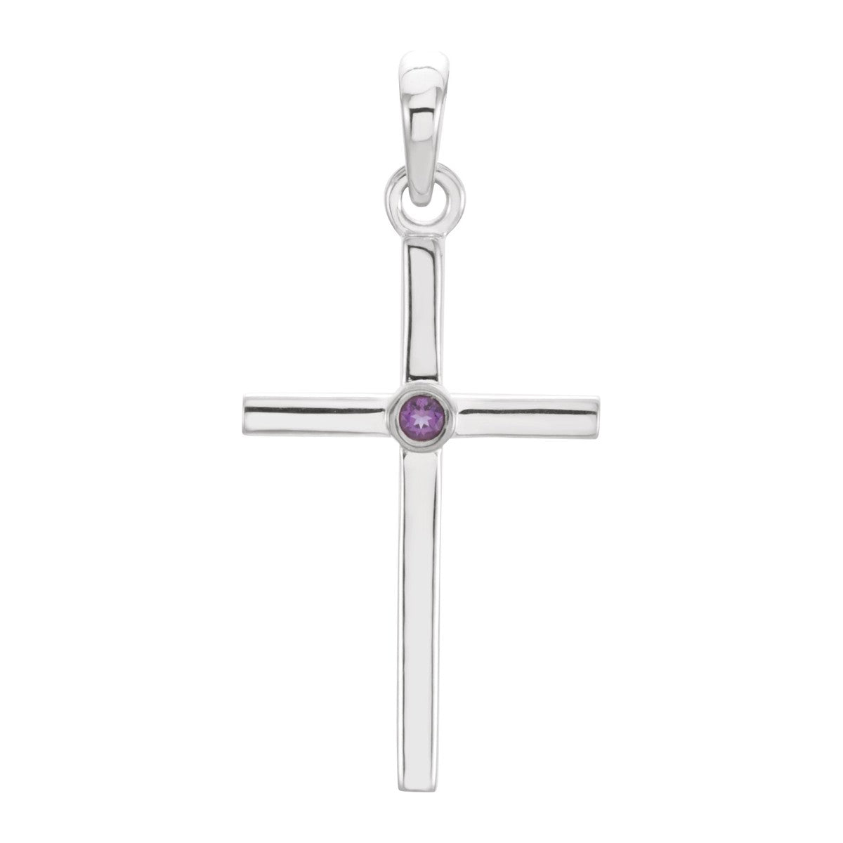 Bezel-Set Accent Cross Pendant
