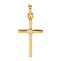 Bezel-Set Accent Cross Pendant