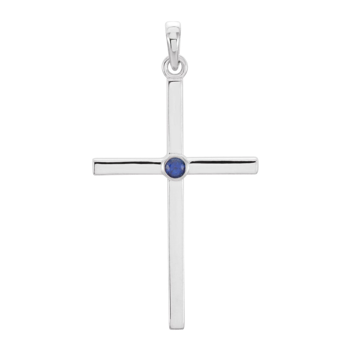 Bezel-Set Accent Cross Pendant