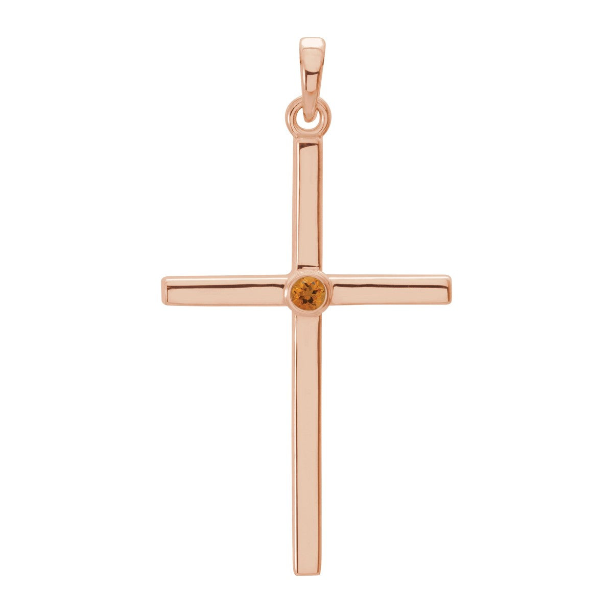 Bezel-Set Accent Cross Pendant