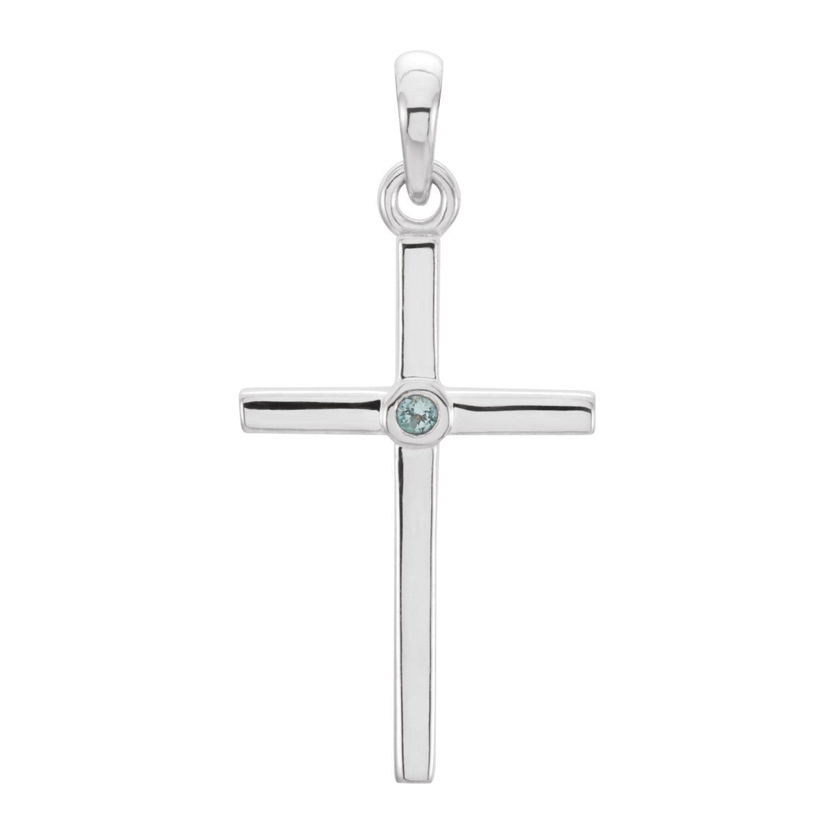 Bezel-Set Accent Cross Pendant