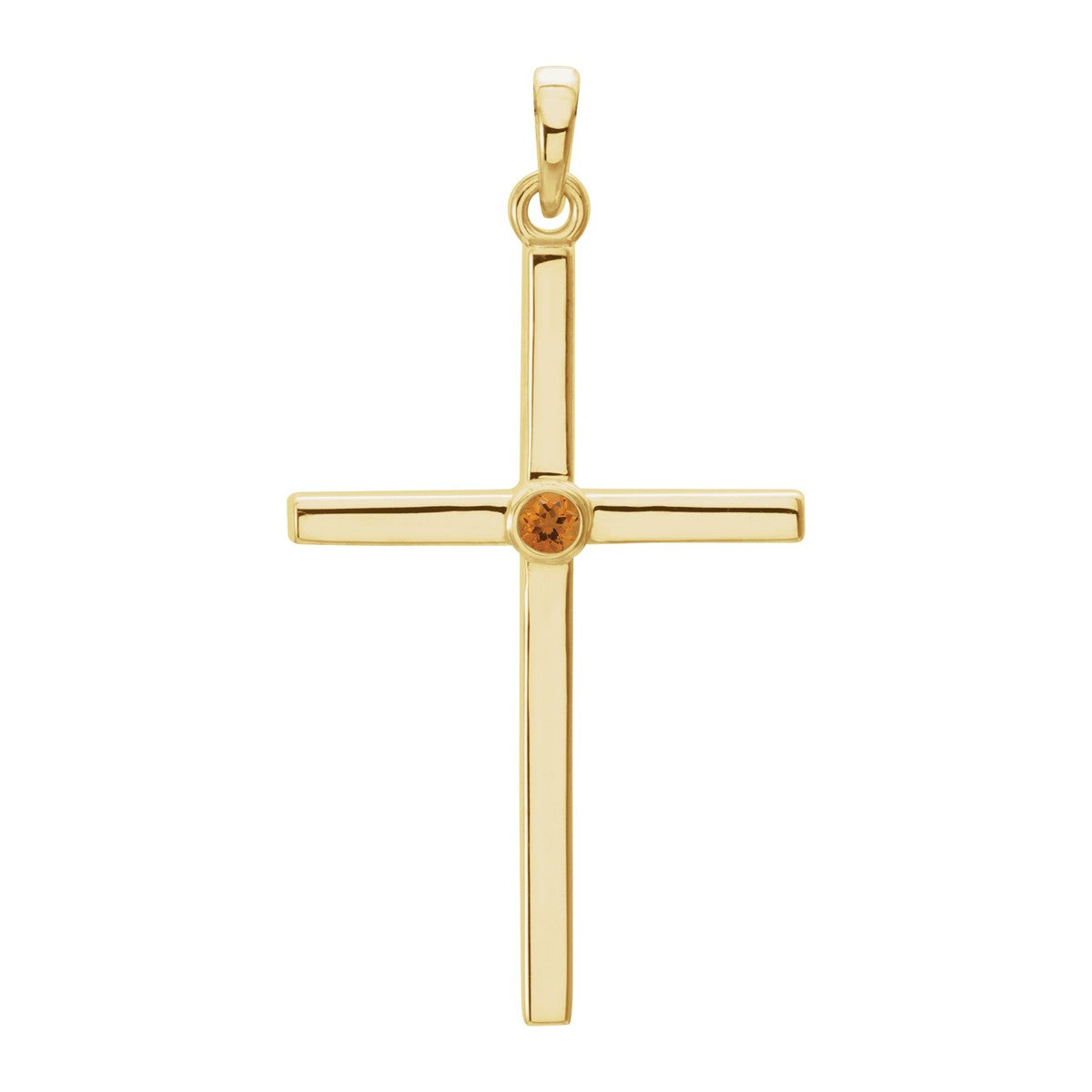 Bezel-Set Accent Cross Pendant