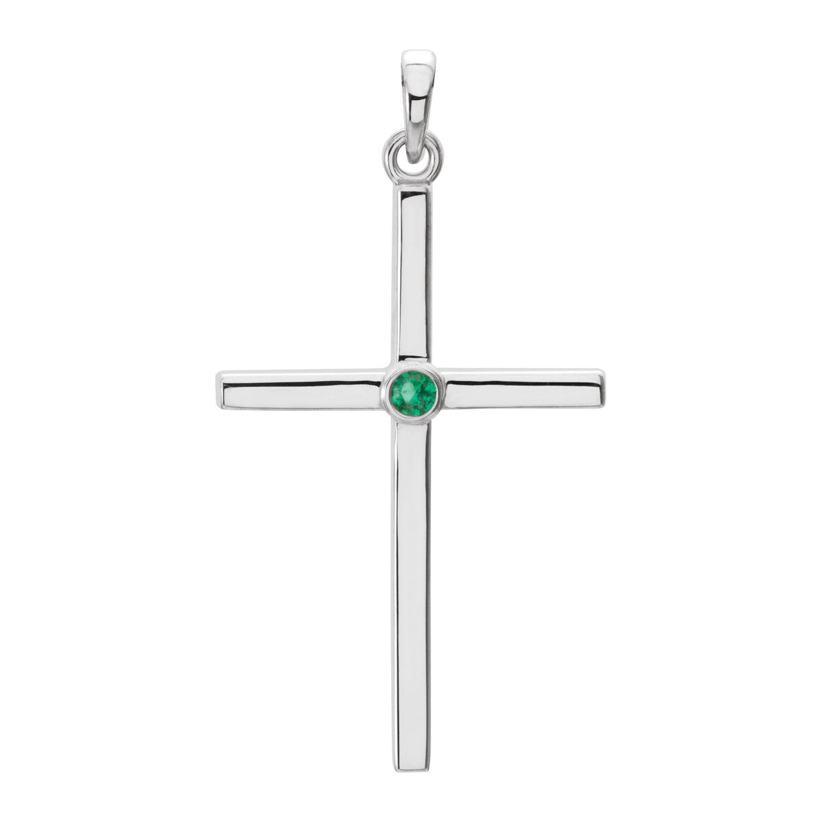 Bezel-Set Accent Cross Pendant
