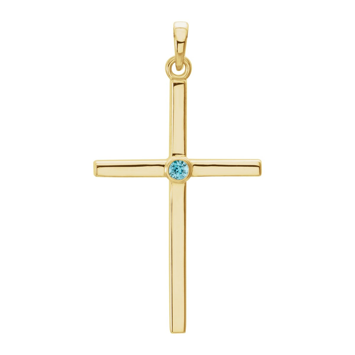 Bezel-Set Accent Cross Pendant