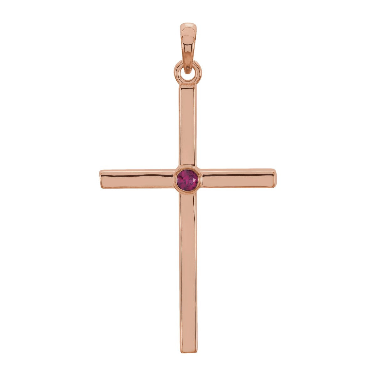 Bezel-Set Accent Cross Pendant