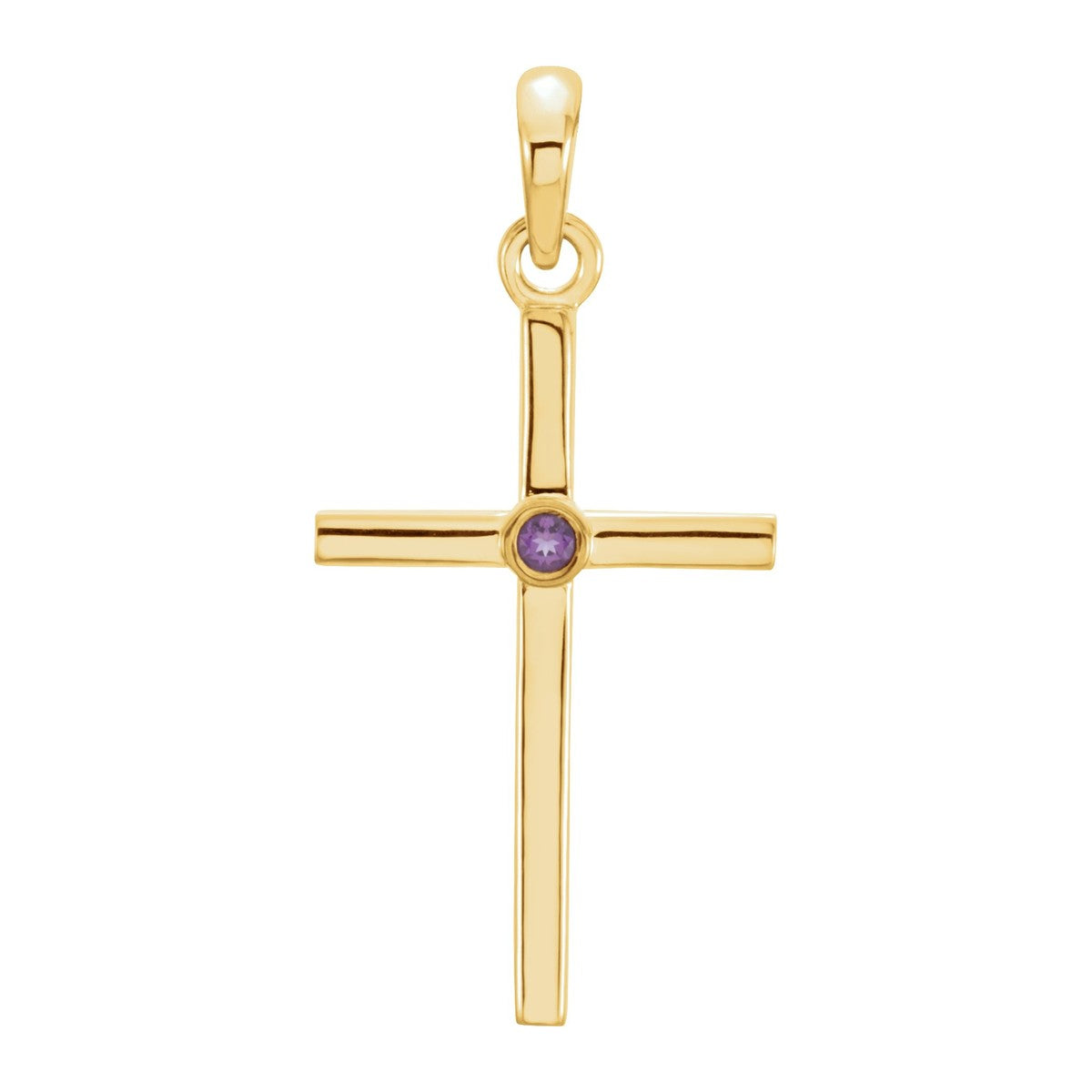 Bezel-Set Accent Cross Pendant