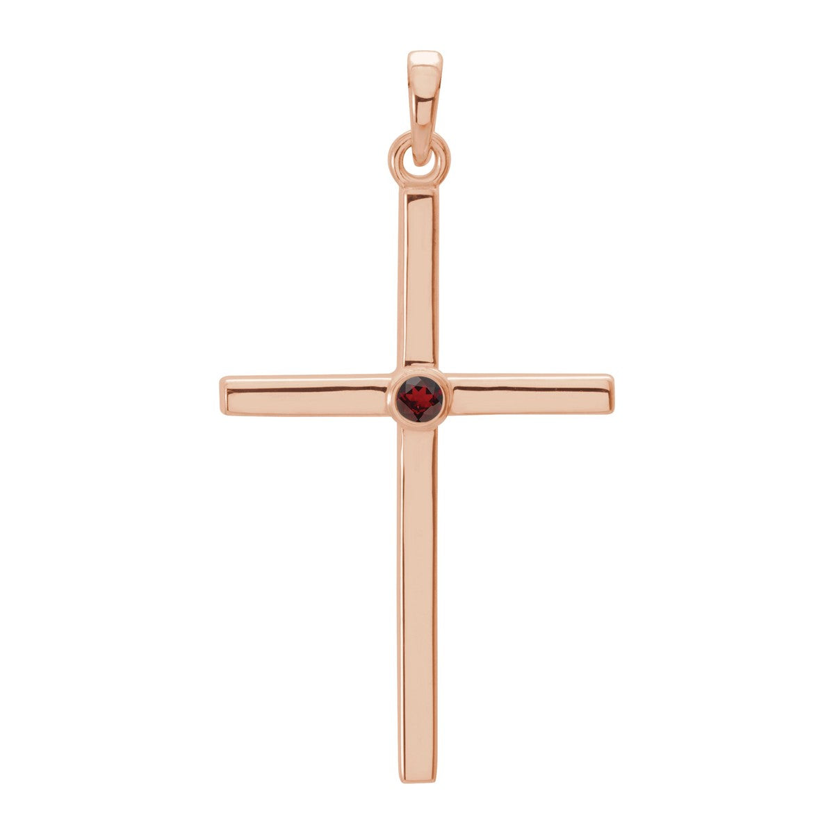 Bezel-Set Accent Cross Pendant