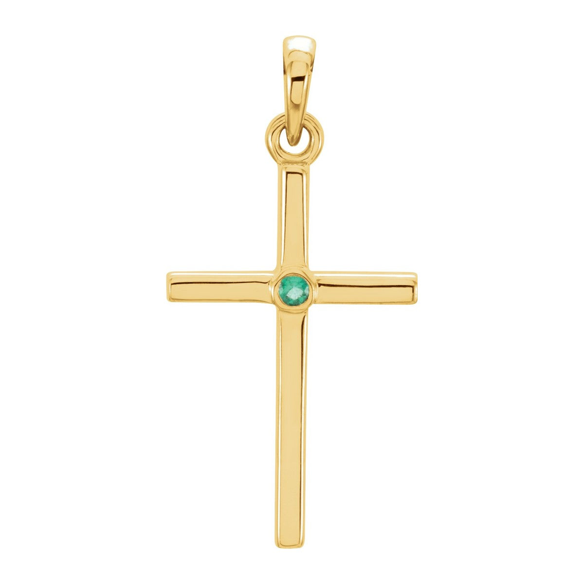 Bezel-Set Accent Cross Pendant