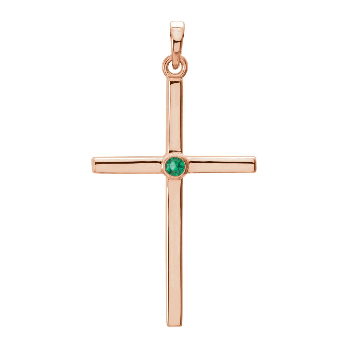 Bezel-Set Accent Cross Pendant