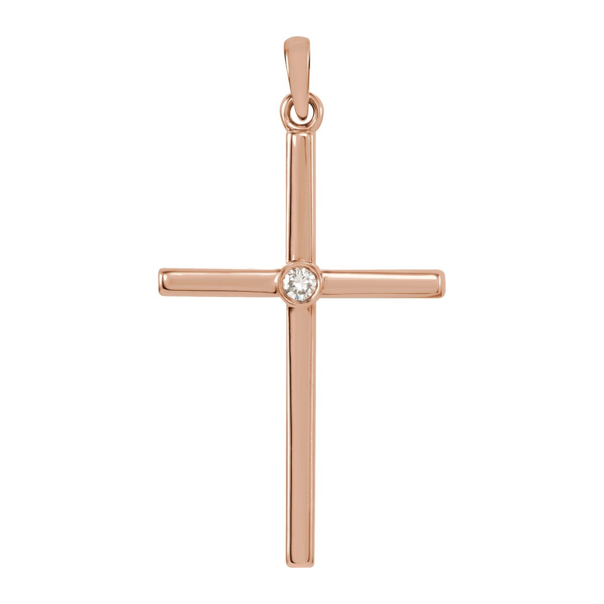Bezel-Set Accent Cross Pendant