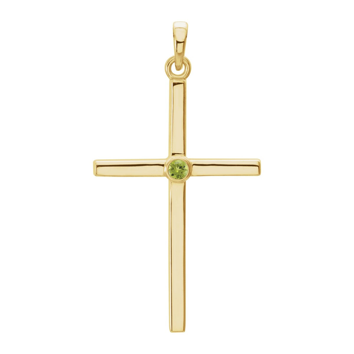 Bezel-Set Accent Cross Pendant