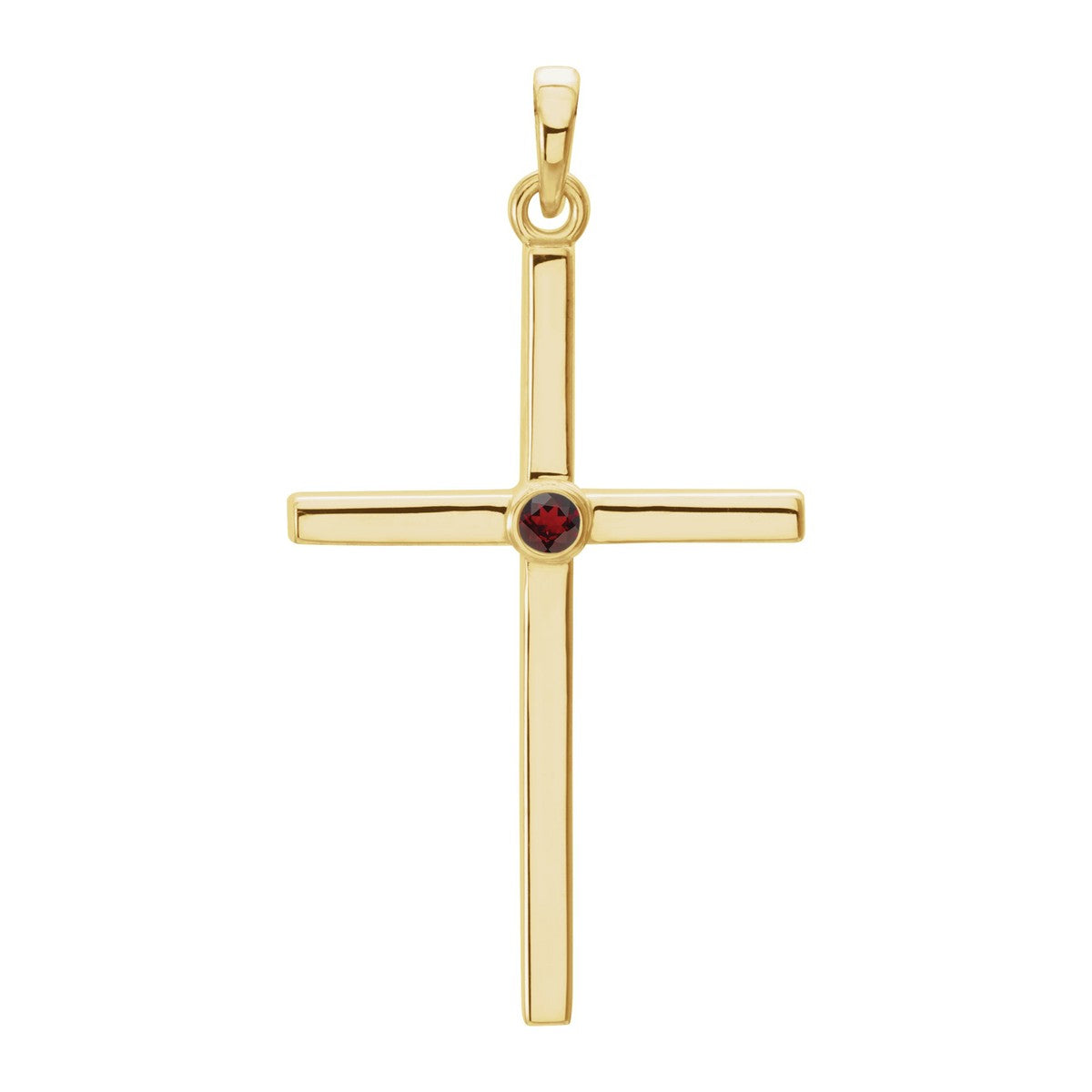 Bezel-Set Accent Cross Pendant