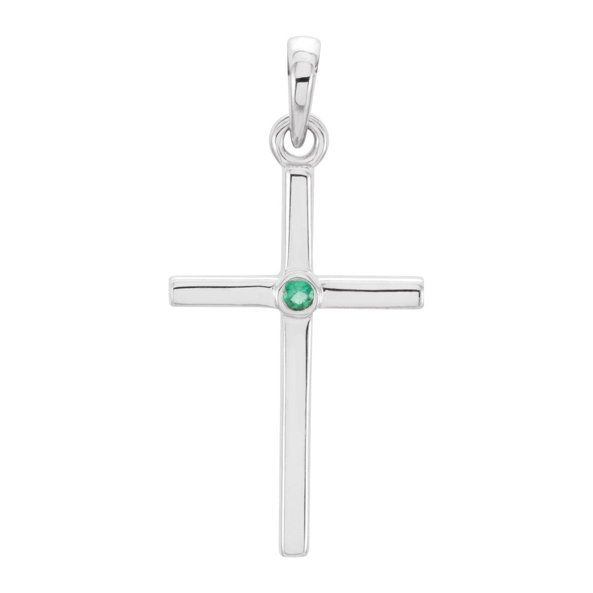 Bezel-Set Accent Cross Pendant