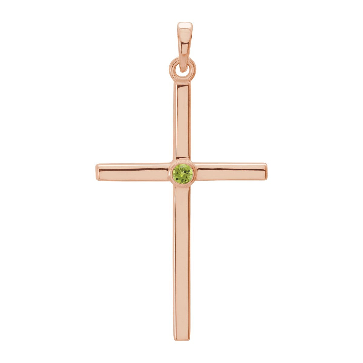 Bezel-Set Accent Cross Pendant