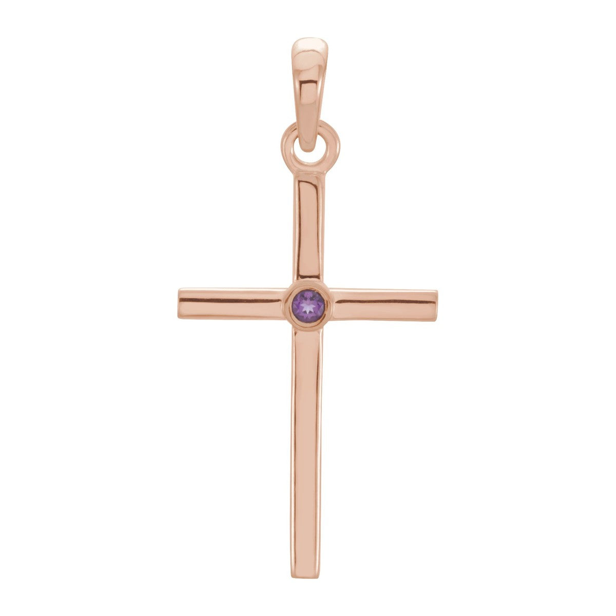 Bezel-Set Accent Cross Pendant