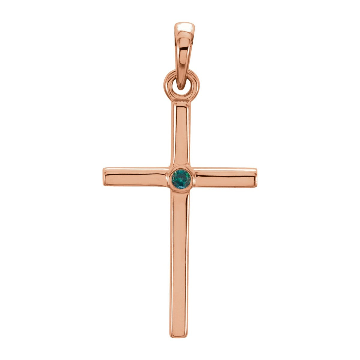 Bezel-Set Accent Cross Pendant