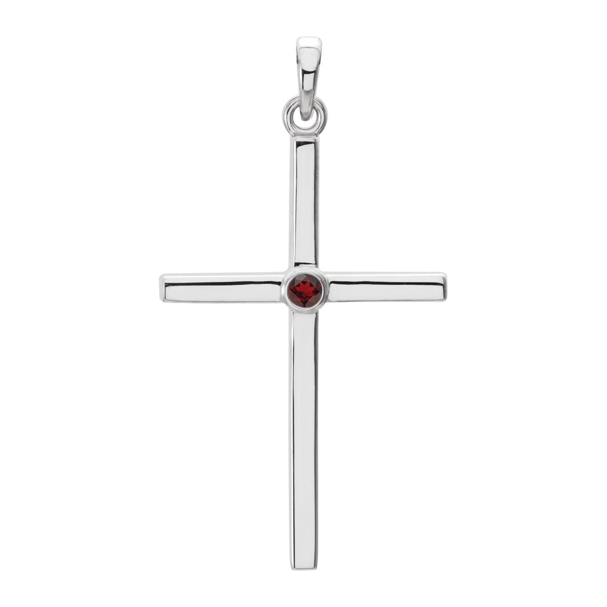 Bezel-Set Accent Cross Pendant