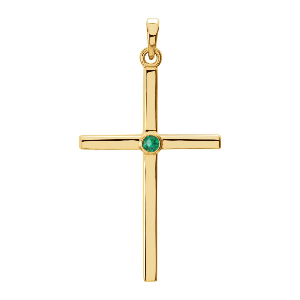 Bezel-Set Accent Cross Pendant