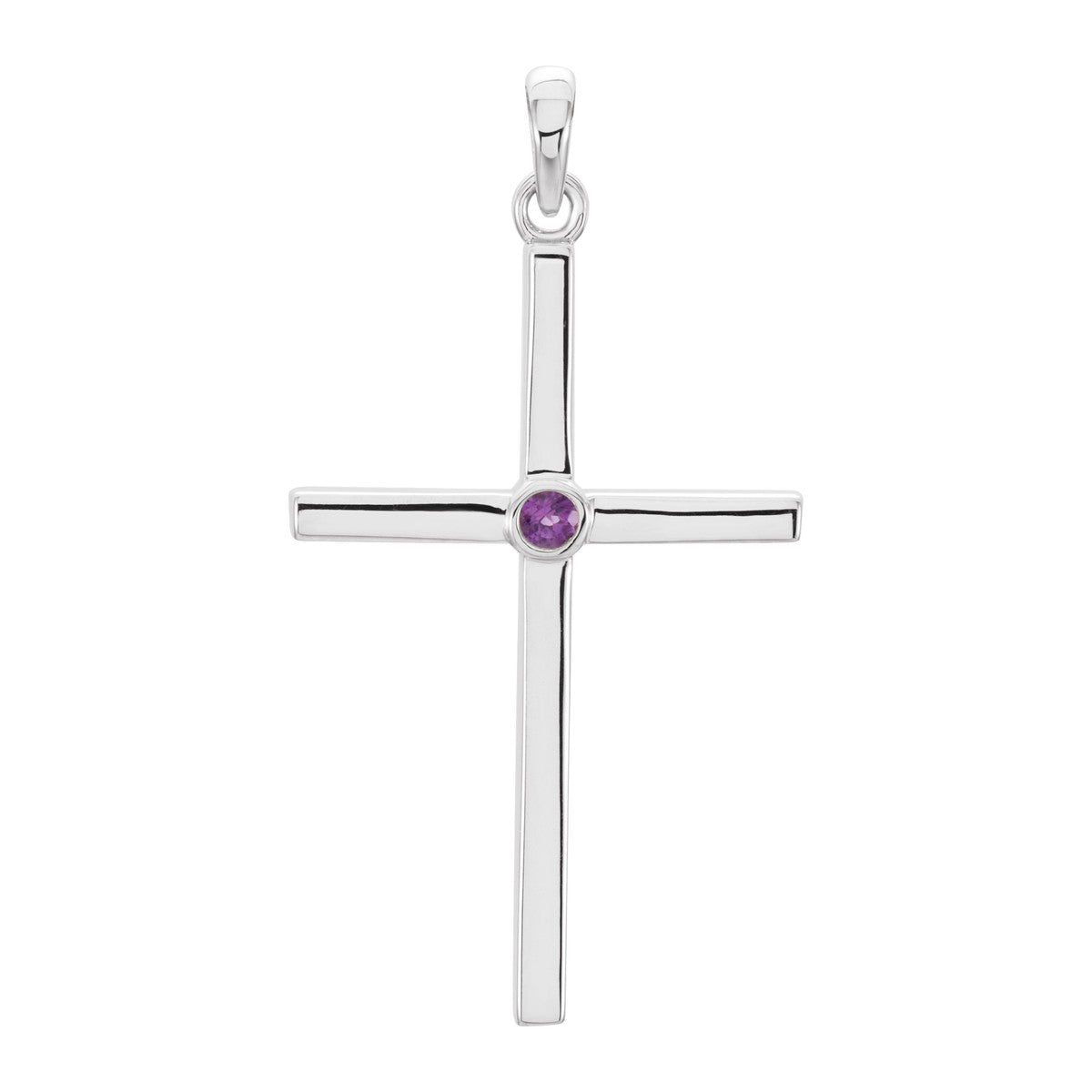 Bezel-Set Accent Cross Pendant