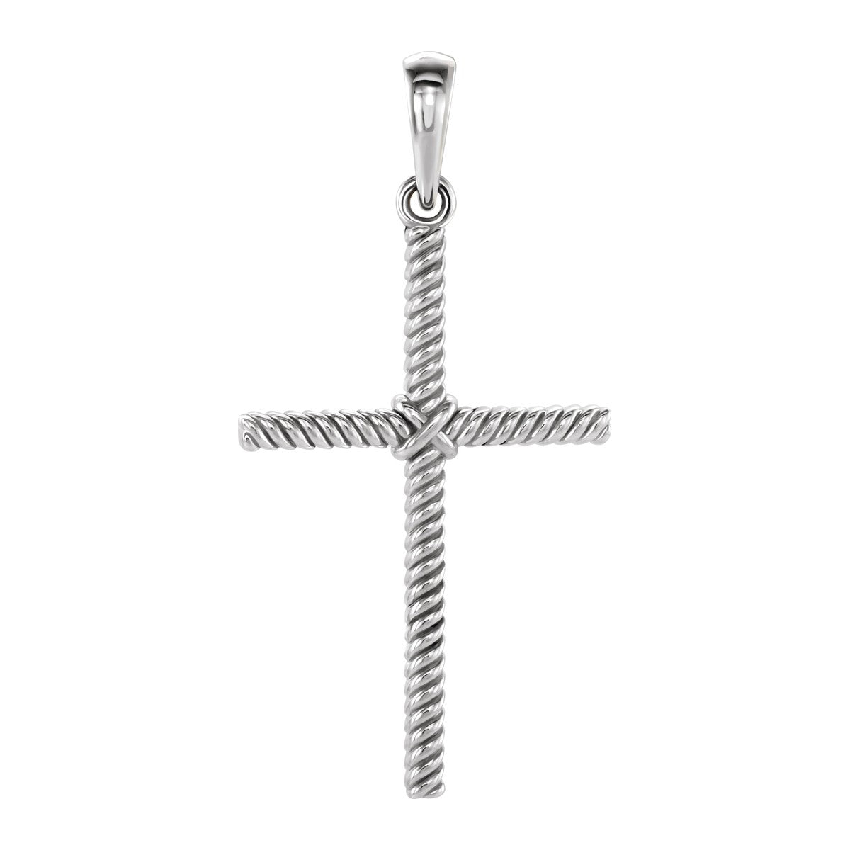 Small Rope Cross Pendant