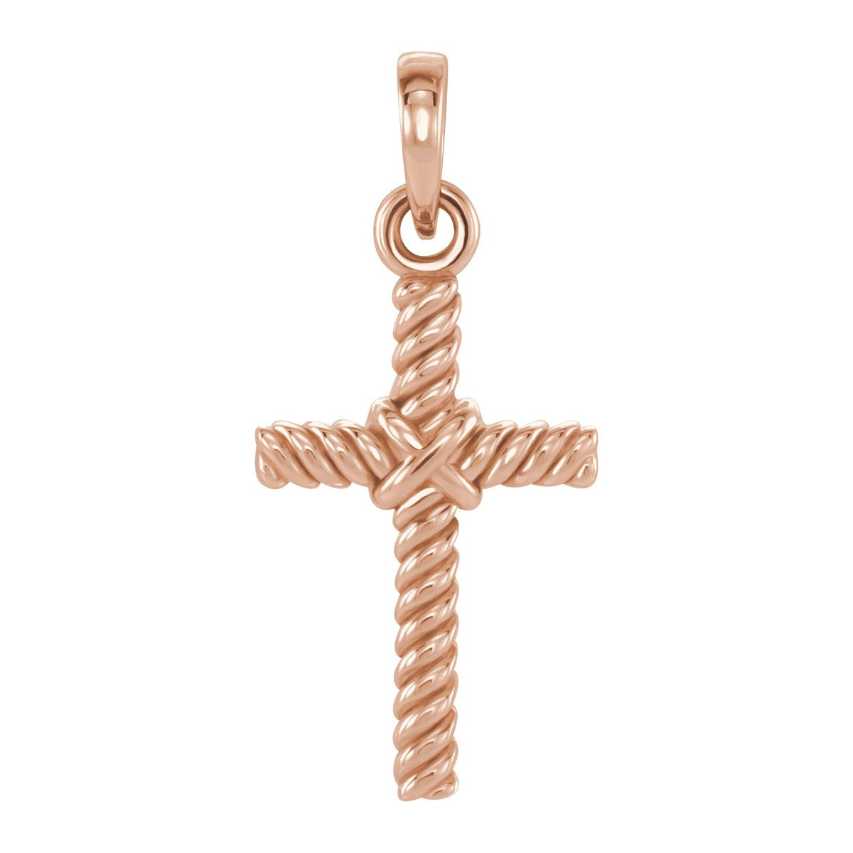 Small Rope Cross Pendant