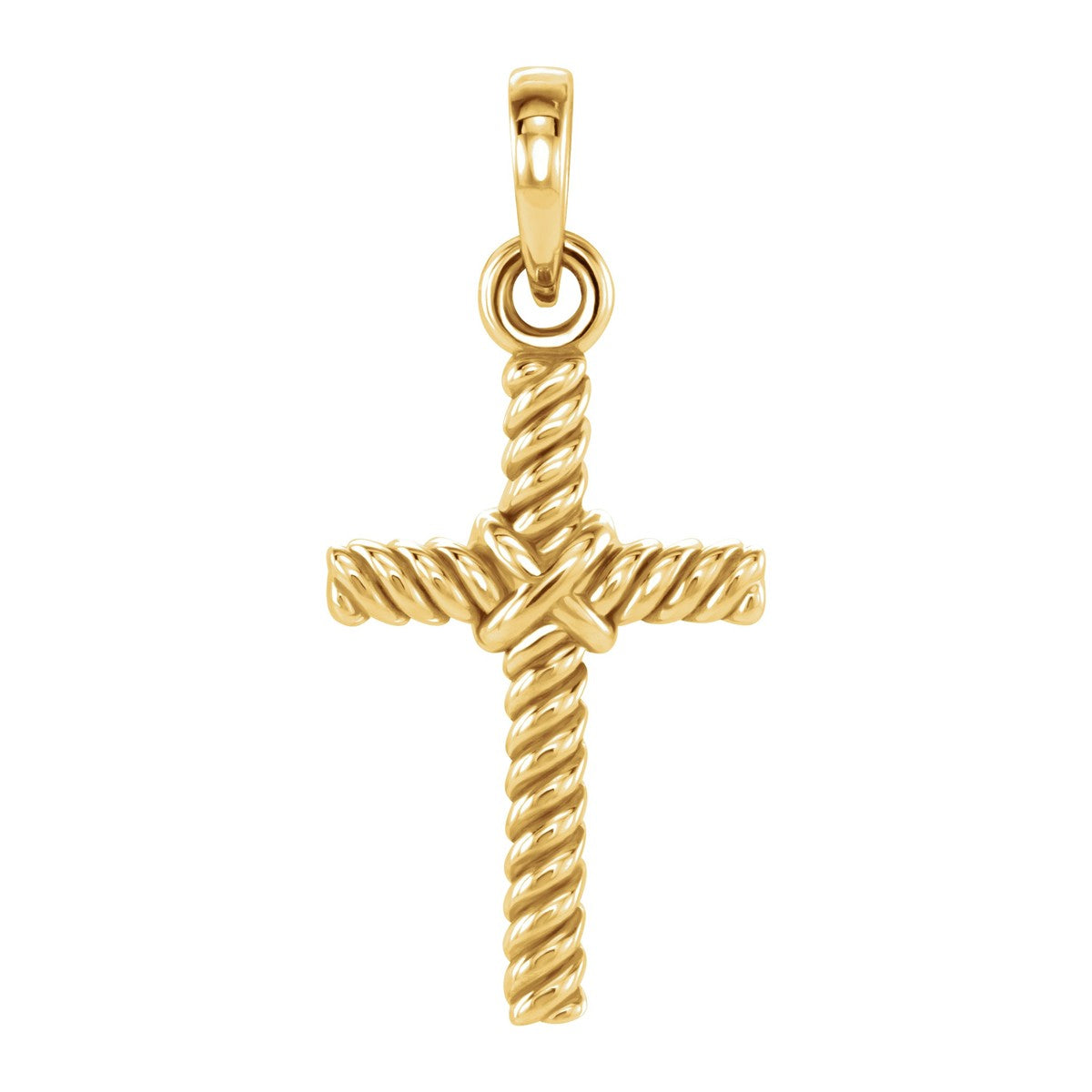 Small Rope Cross Pendant