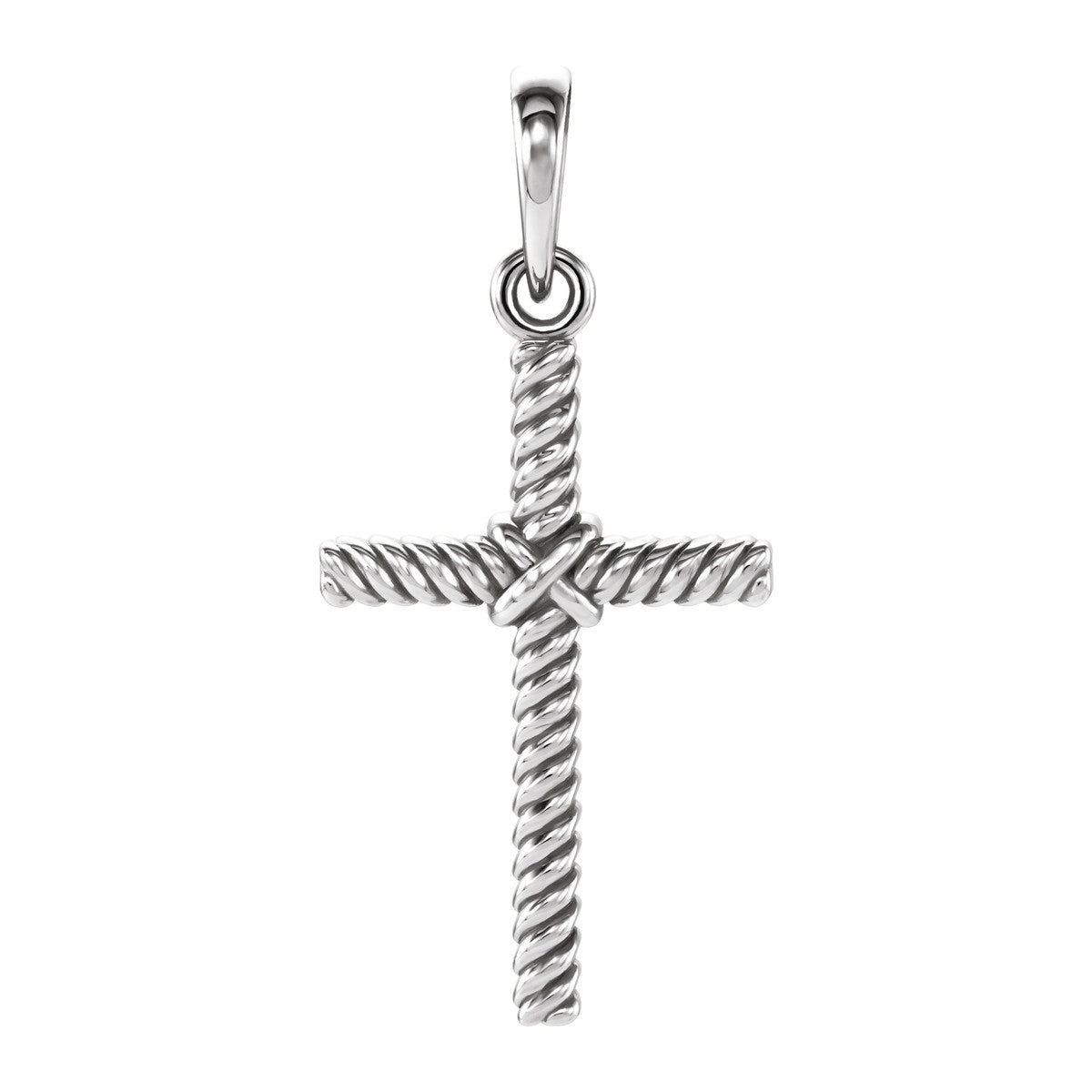 Small Rope Cross Pendant
