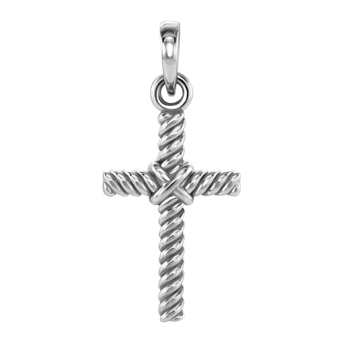 Small Rope Cross Pendant