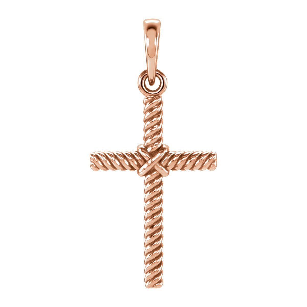 Small Rope Cross Pendant