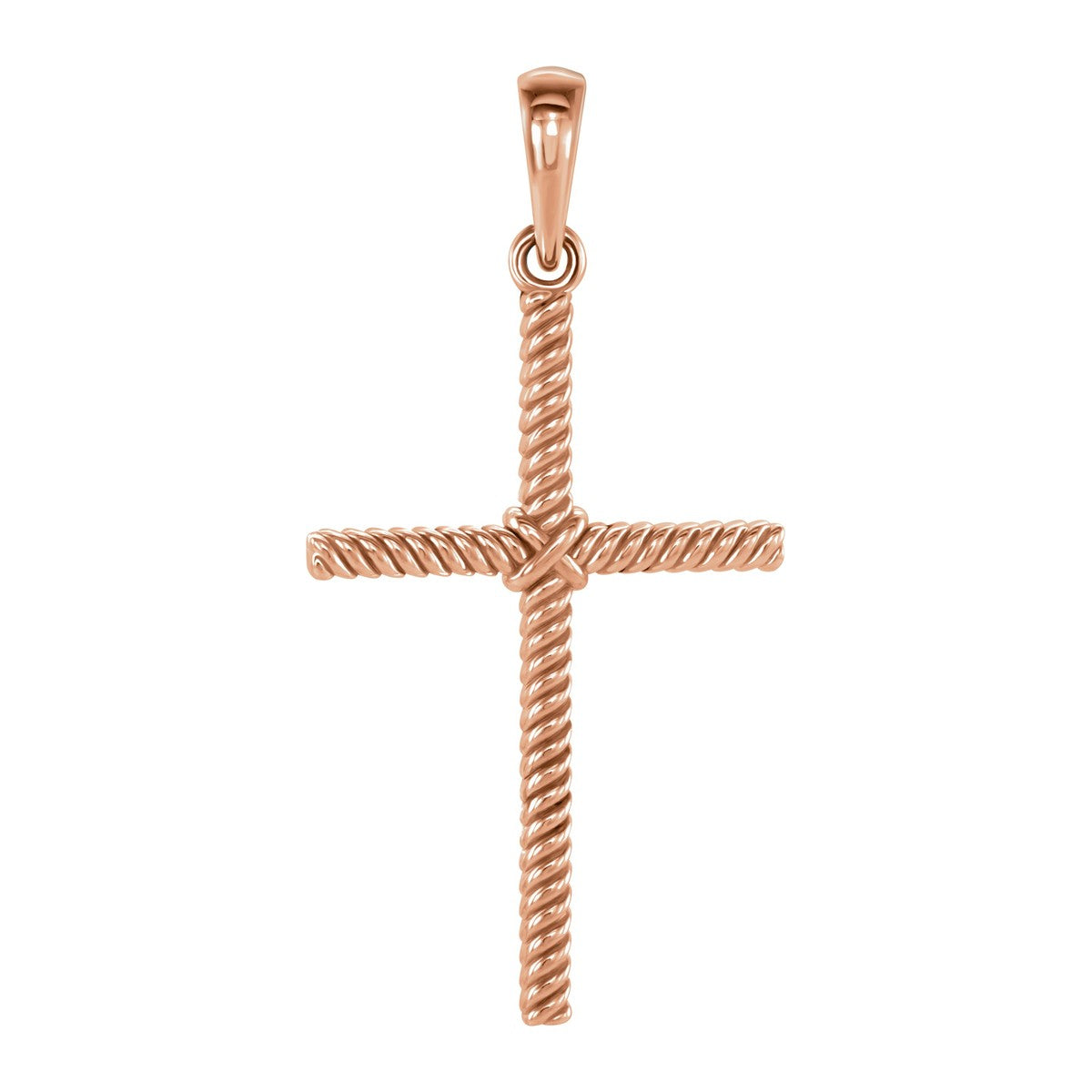 Small Rope Cross Pendant