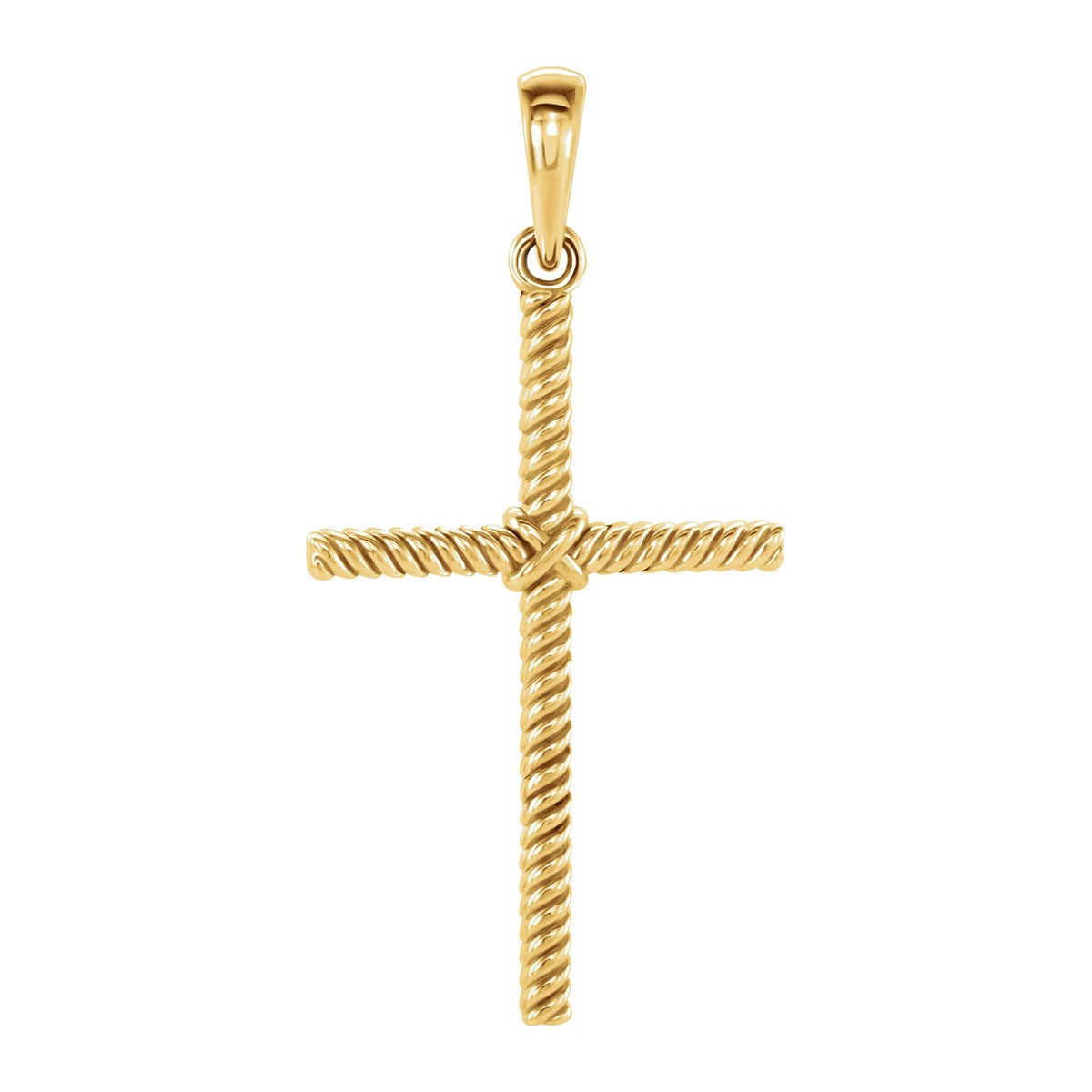 Small Rope Cross Pendant